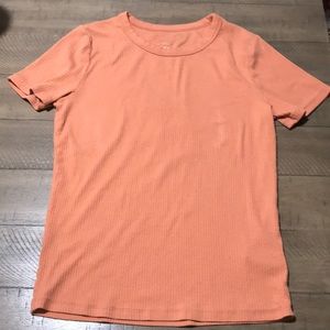 A New Day ribbed orange tee Sz M